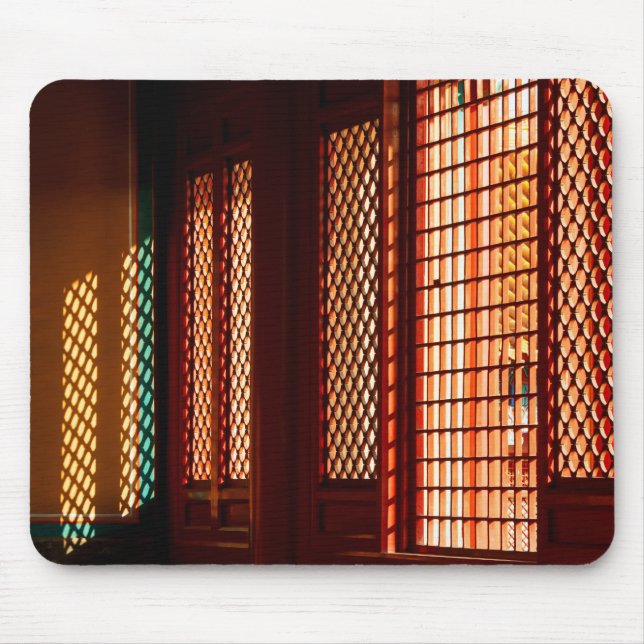 Light Through Mesh Window openings Mouse Pad (Front)