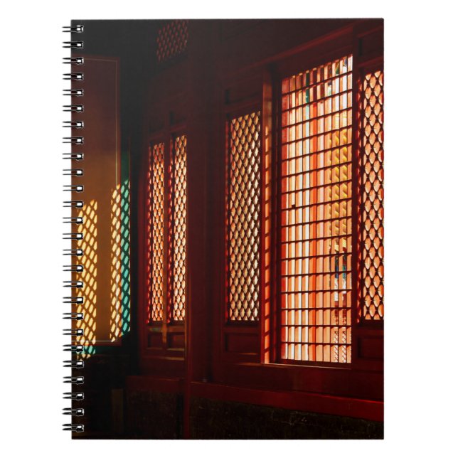 Light Through Mesh Window openings Notebook (Front)
