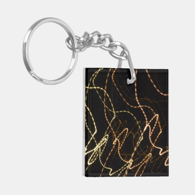 Light Trail Abstract Photography Key Ring (Front Left)