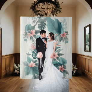 Light Tropical Essence Wedding Backdrop Tapestry