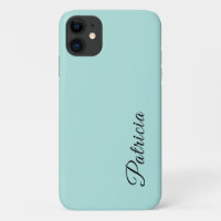 Light Turquois Solid Colour Minimalist Elegant Nam