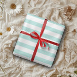 Light Turquoise and White Wide Horizontal Striped Wrapping Paper<br><div class="desc">Light Turquoise and White Wide Horizontal Striped Wrapping Paper</div>