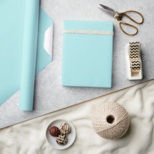 Light Turquoise Linen Wrapping Paper