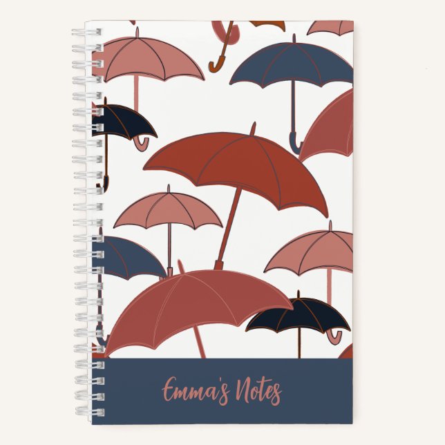 Light umbrella spiral notebook | Autumn journal (Front)