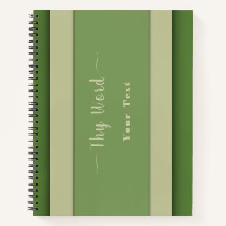 Light Unto My Path Green Notebook