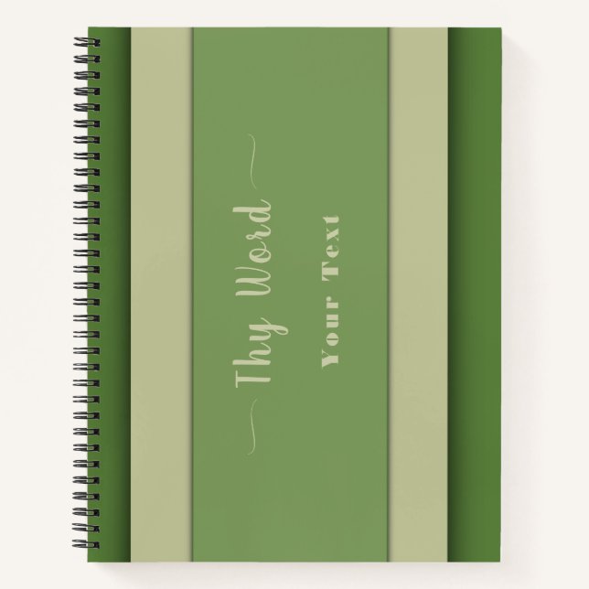 Light Unto My Path Green Notebook (Front)