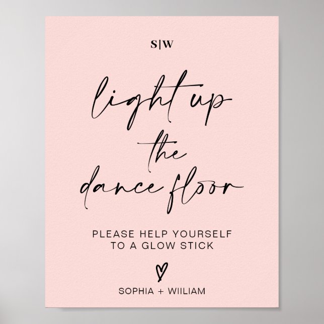 Light Up the Dance Floor | Glow Sticks Sign (Front)