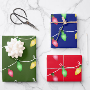 Light Up The Holidays Wrapping Paper 3 Sheets
