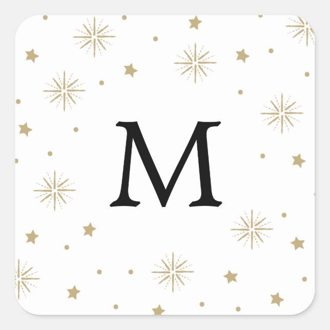 Light Up the Sky Holiday Square Sticker (Front)