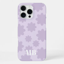 light violet floral unique monogram name initials