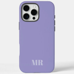 light violet monogram name initials iPhone 16 pro max case