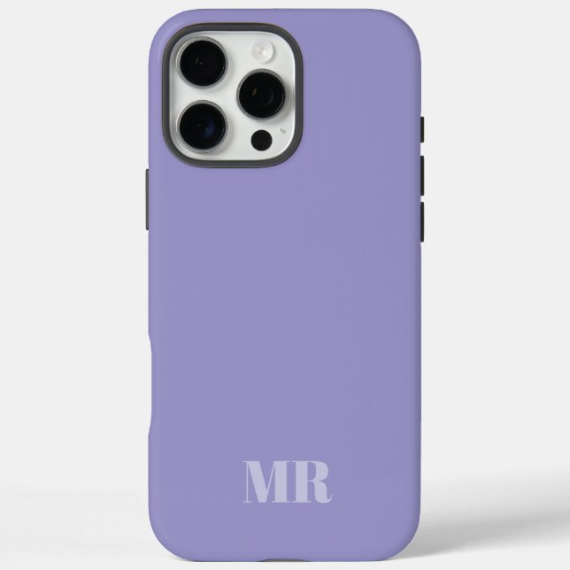 light violet monogram name initials  Case-Mate iPhone case (Back)