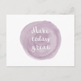 Light Violet Watercolor Inspirational Postcard