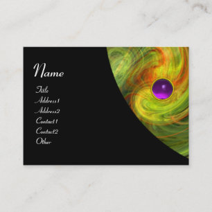 LIGHT VORTEX AMETHYST green yellow  black orange Business Card