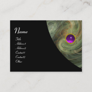 LIGHT VORTEX AMETHYST  yellow  purple grey black Business Card