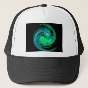 LIGHT VORTEX ,black blue green Trucker Hat