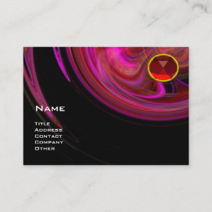 LIGHT VORTEX  RUBY- pink violet purple black red Business Card