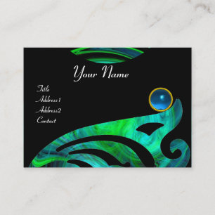LIGHT VORTEX SAPPHIRE blue green black yellow Business Card