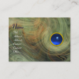 LIGHT VORTEX SAPPHIRE blue yellow grey Business Card