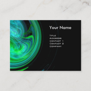 LIGHT VORTEX  Vibrant black blue green Business Card