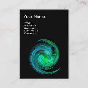 LIGHT VORTEX ,vibrant black blue green Business Card