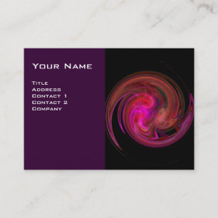 LIGHT VORTEX ,vibrant black pink violet red white Business Card