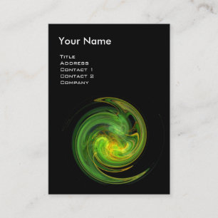 LIGHT VORTEX ,vibrant black yellow green orange Business Card