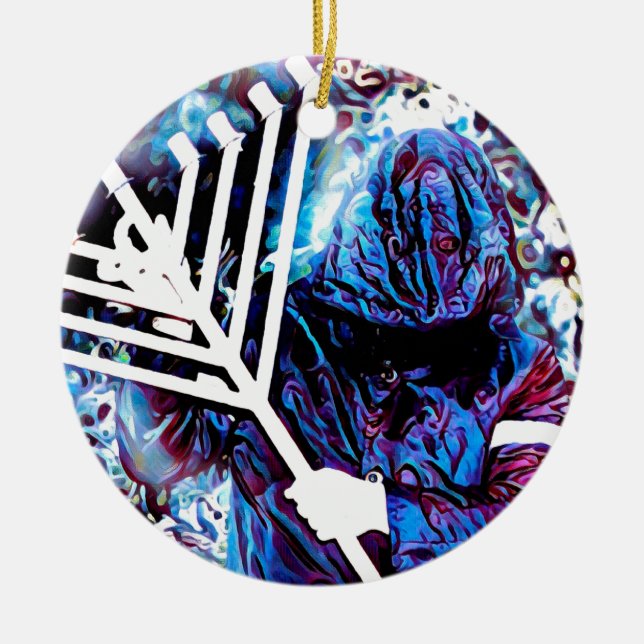 Light vs Darkness Ceramic Tree Decoration (Front)