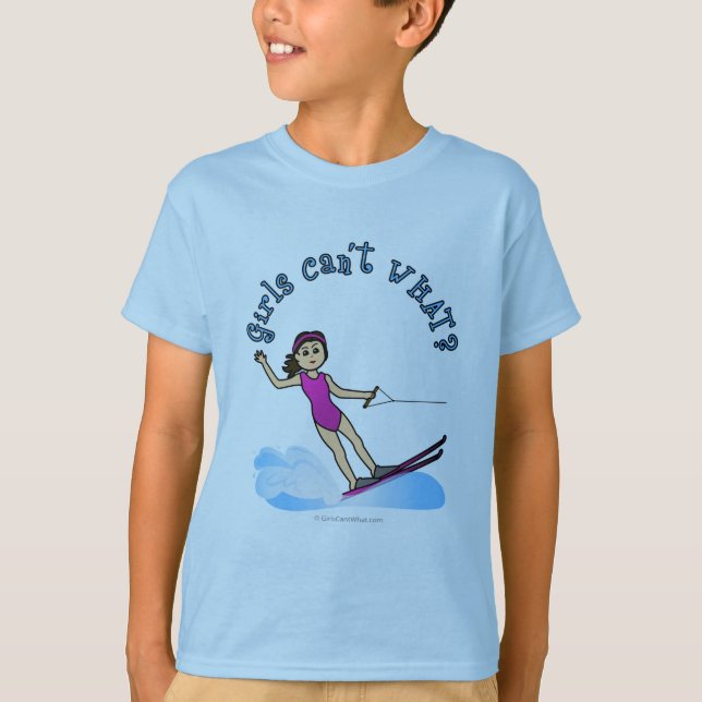 Light Water Skier Girl T-Shirt (Front)