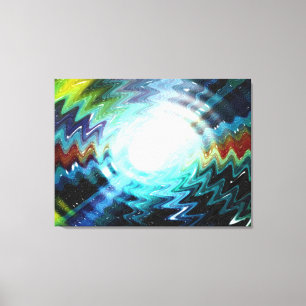 Light Wave Fantasy Galaxy Art Design Abstract Canvas Print