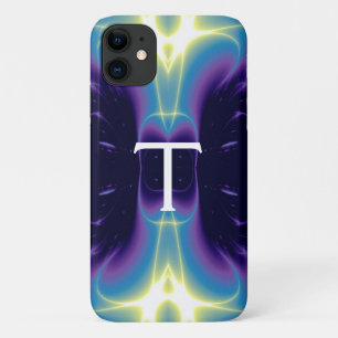 LIGHT WAVES MONOGRAM purple violet blue Case-Mate iPhone Case