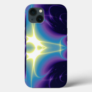 LIGHT WAVES Purple Violet Blue Fractals iPhone 13 Case