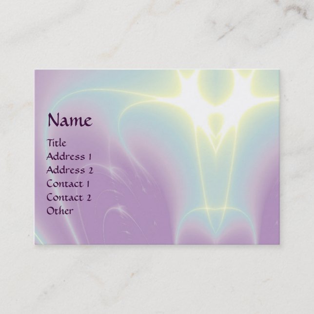 LIGHT WAVES, Violet,Purple,White Business Card (Front)