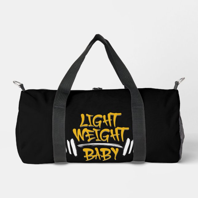 Light Weight Baby Funny Gym Typography Duffle Bag (Front)