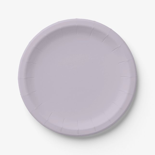 Light Wisteria Solid Colour Paper Plate (Front)