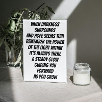 Light Within inspirational mini poem