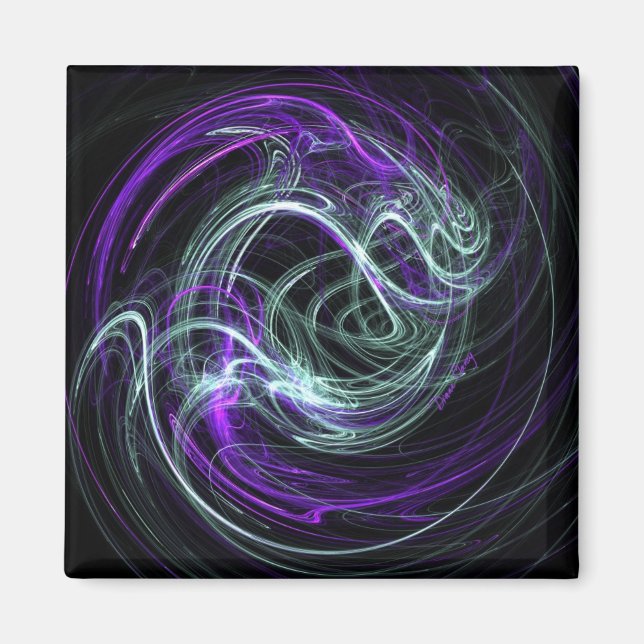 Light Within - Violet & Indigo Swirls Magnet (Front)