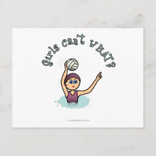 Light Womens Water Polo PLayer Postcard