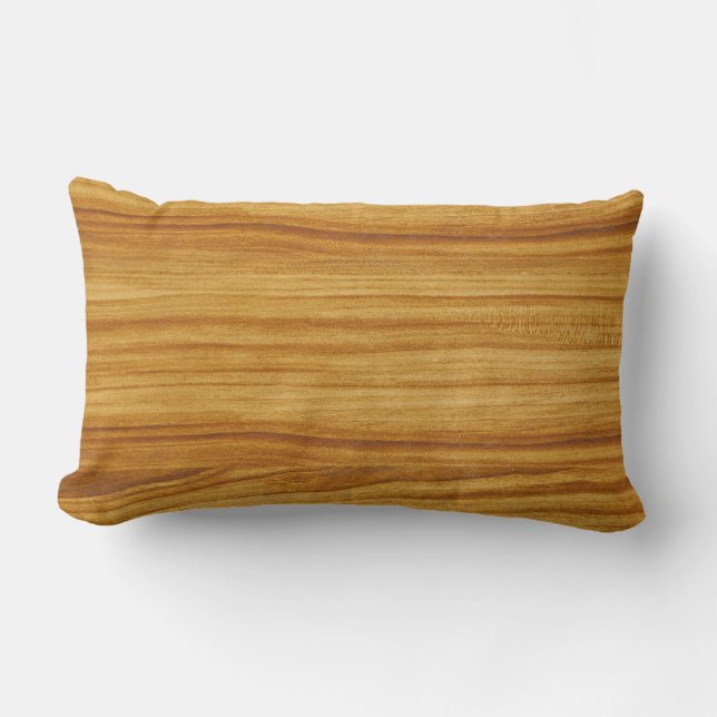 Light Wood Grain Lumbar Pillow (Front)