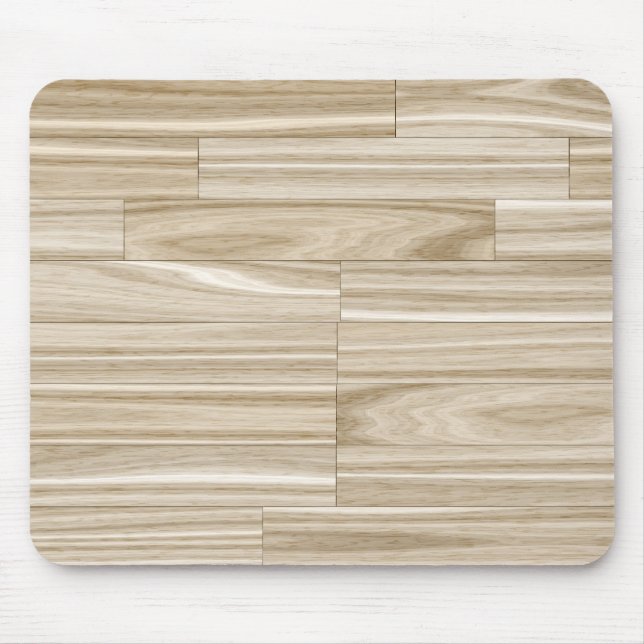 Light Wood Grain Parquet Mouse Pad (Front)