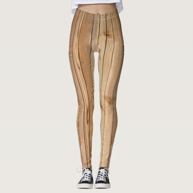 Light Wood Panelling Leggings (Front)