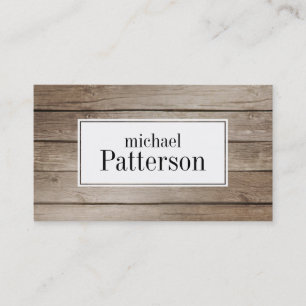 Light Wood Texture Look Professional Business Card