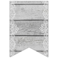Light Wooden Panel with White Lace.