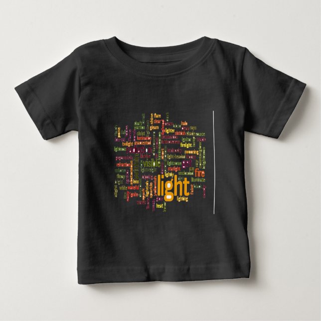 Light Word Cloud Art Print Baby T-Shirt (Front)