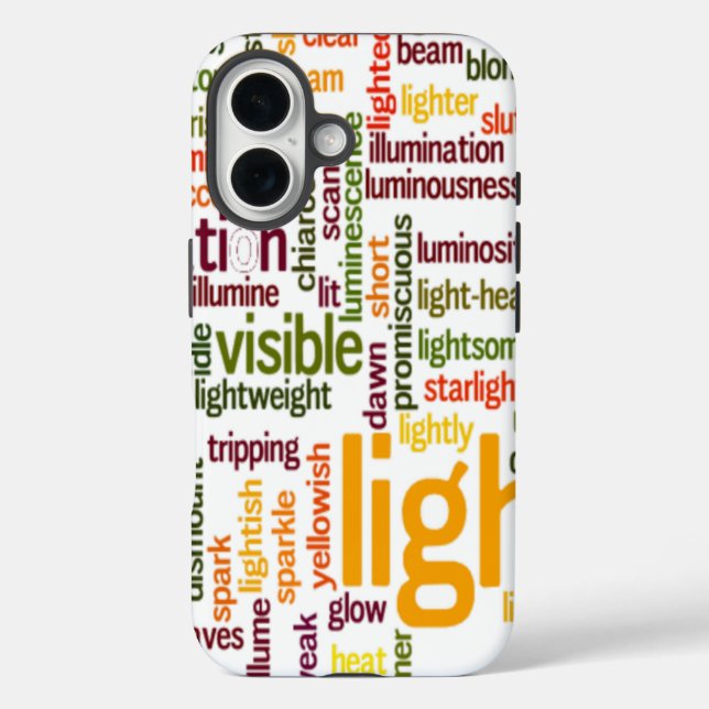 Light Word Cloud Art Print Case-Mate iPhone Case (Back)