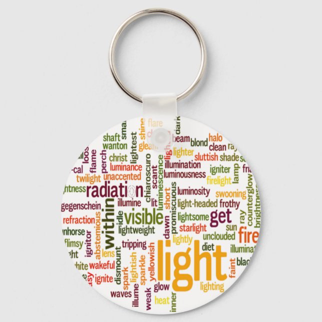 Light Word Cloud Art Print Key Ring (Front)