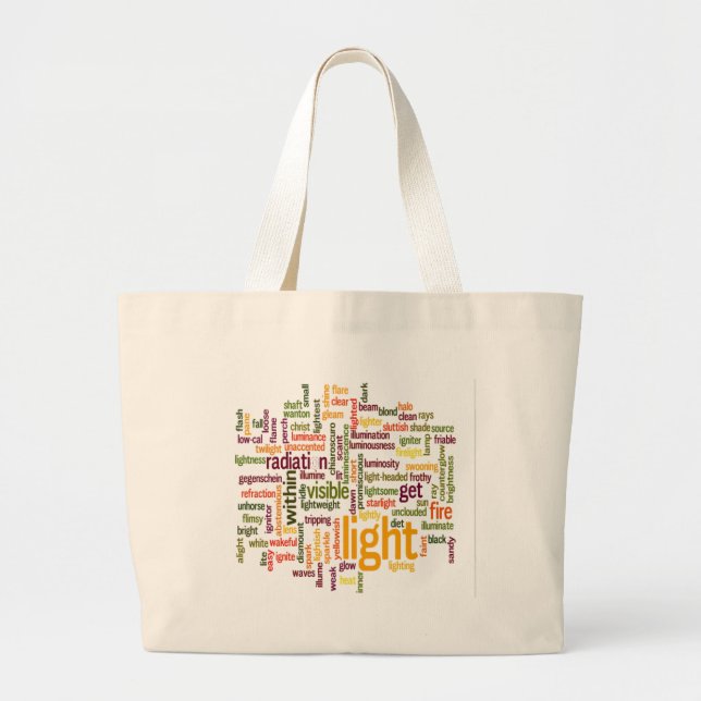 Light Word Cloud Art Print Large Tote Bag (Front)