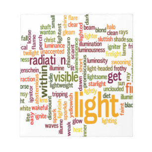 Light Word Cloud Art Print Notepad