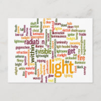 Light Word Cloud Art Print