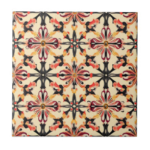 Light Yellow Abstract Pattern Tile